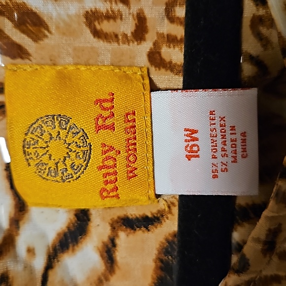 Ruby Rd. Leopard Wet Look Jacket - Picture 6 of 6
